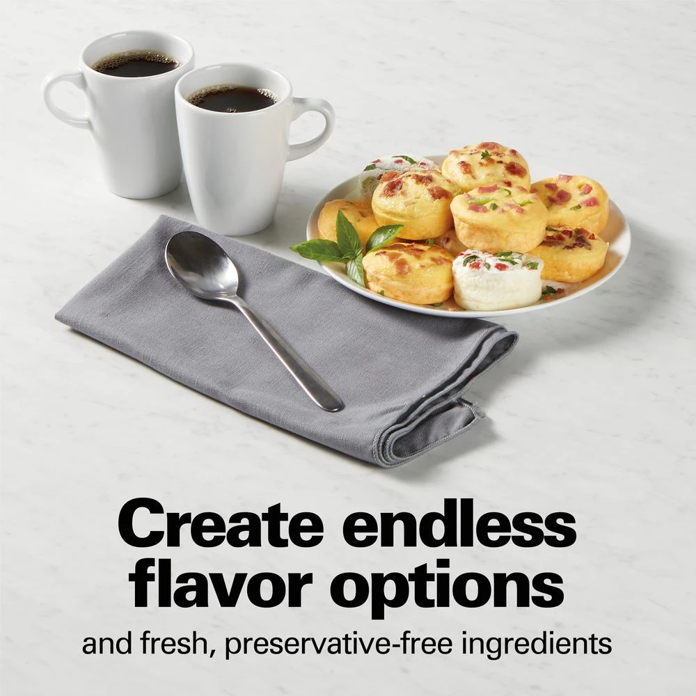 Hamilton Beach Eggbites 2-Egg Grey Egg Bite And Poached Egg Maker 8 Hamilton Beach Eggbites 2-Egg Grey Egg Bite And Poached Egg Maker - Image 6