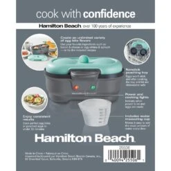 Hamilton Beach 2-Egg Grey Egg Bites Maker -Tool Discount Store grey hamilton beach egg cookers 25506 fa 1000