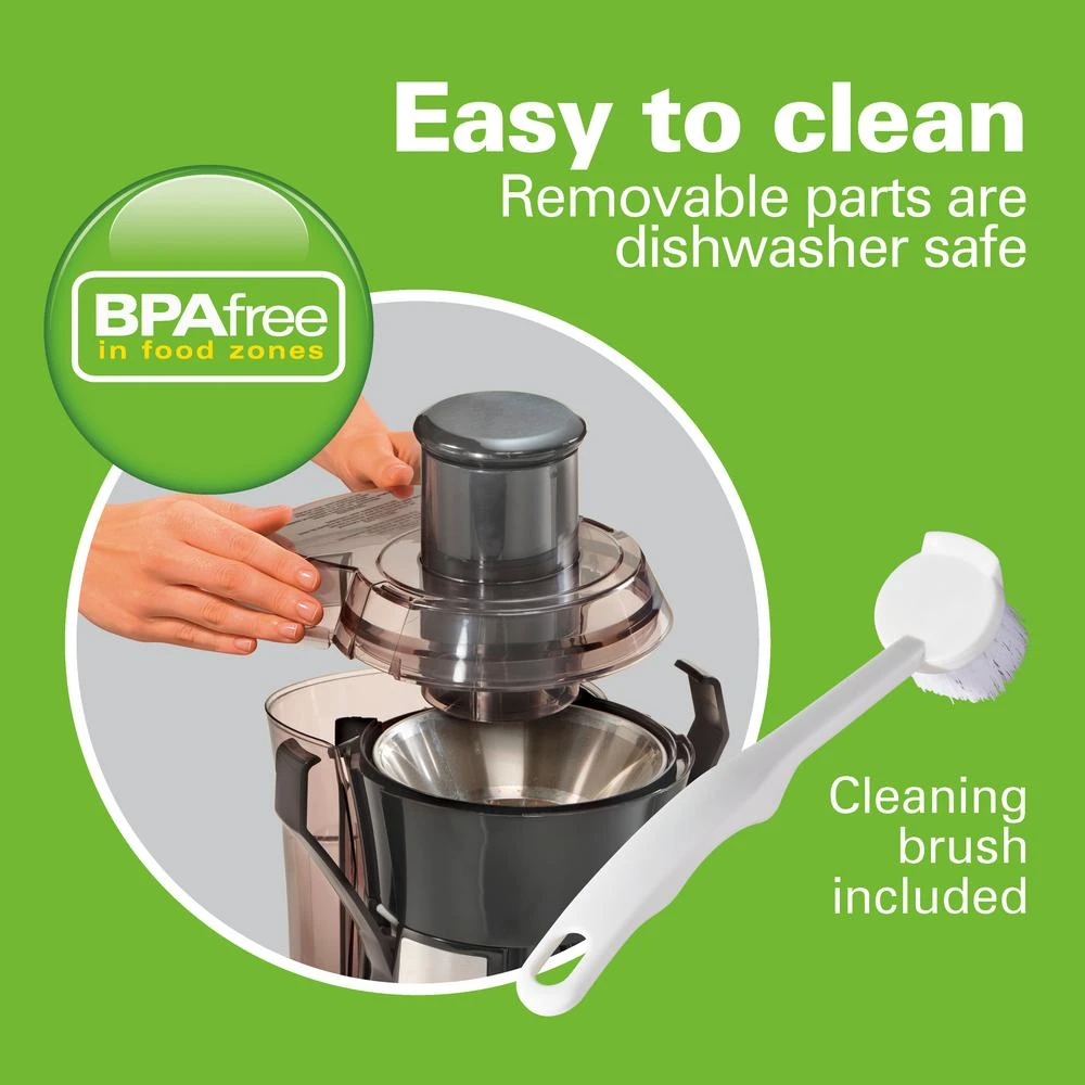 Hamilton Beach Big Mouth 825 W 20 Oz. Grey Juice Extractor 7 Hamilton Beach Big Mouth 825 W 20 Oz. Grey Juice Extractor - Image 5