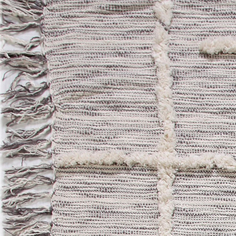 LR Resources Linework 50 In. X 60 In. Gray/Natural Decorative Throw Blanket 5 LR Resources Linework 50 In. X 60 In. Gray/Natural Decorative Throw Blanket - Image 3