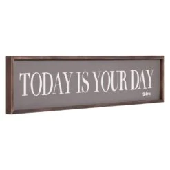 Pinnacle 11 In. X 49 In. Dr. Seuss Today Is Your Day Quote Framed Wood Wall Decor -Tool Discount Store grey pinnacle wall signs 1807 3897 4f 1000