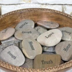 Stonebriar Collection Inspirational Engraved Natural River Stones (Set Of 25) 7 Stonebriar Collection Inspirational Engraved Natural River Stones (Set Of 25) -Tool Discount Store grey stonebriar collection sculptures sb 7100b25 31 1000
