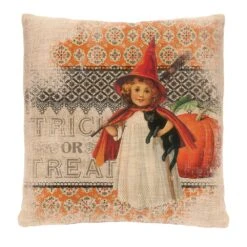 Heritage Lace Victorian Halloween Natural Graphic Polyester 18 In. X 18 In. Throw Pillow -Tool Discount Store heritage lace throw pillows vch1818na 2 1f 1000