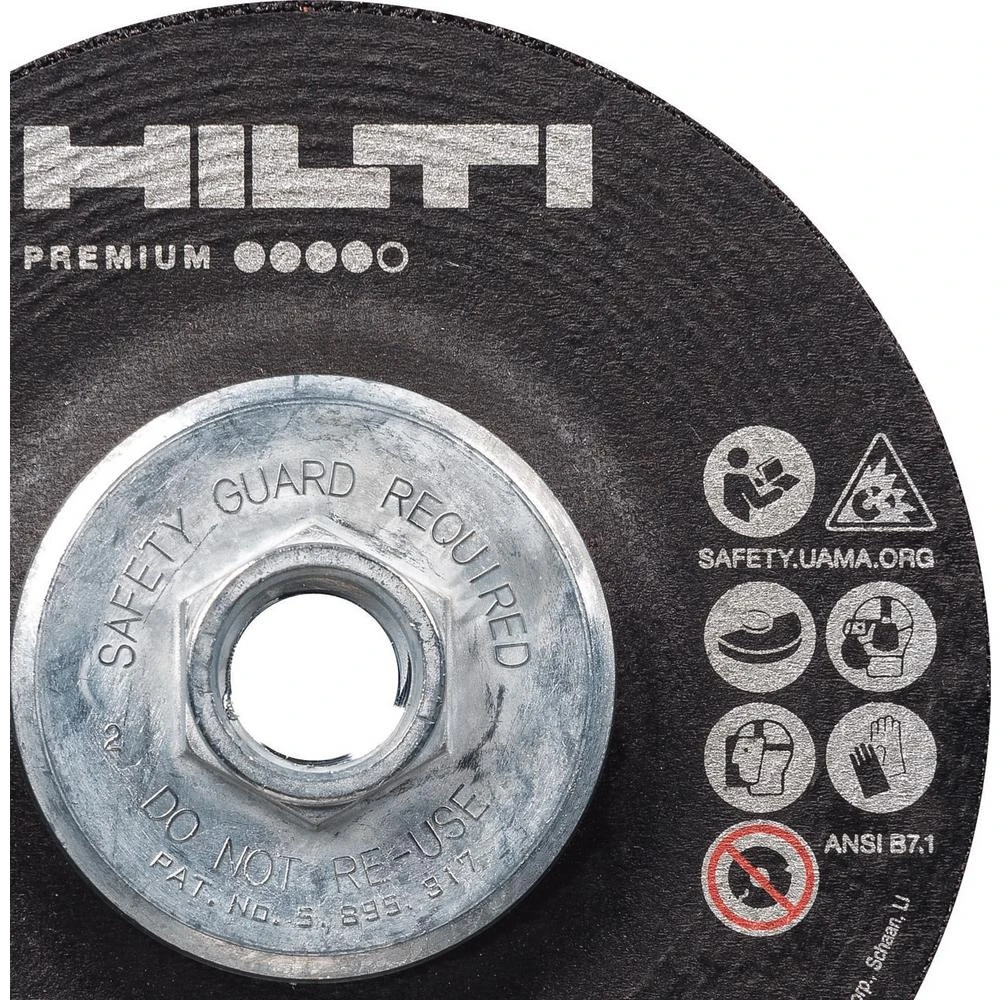 Hilti 7 In. X 1/4 In. X 5/8 In. 11 AG-D SP Type 27 With Hub Premium Zirconium Grinding Disc (10-Pack) 4 Hilti 7 In. X 1/4 In. X 5/8 In. 11 AG-D SP Type 27 With Hub Premium Zirconium Grinding Disc (10-Pack) - Image 2