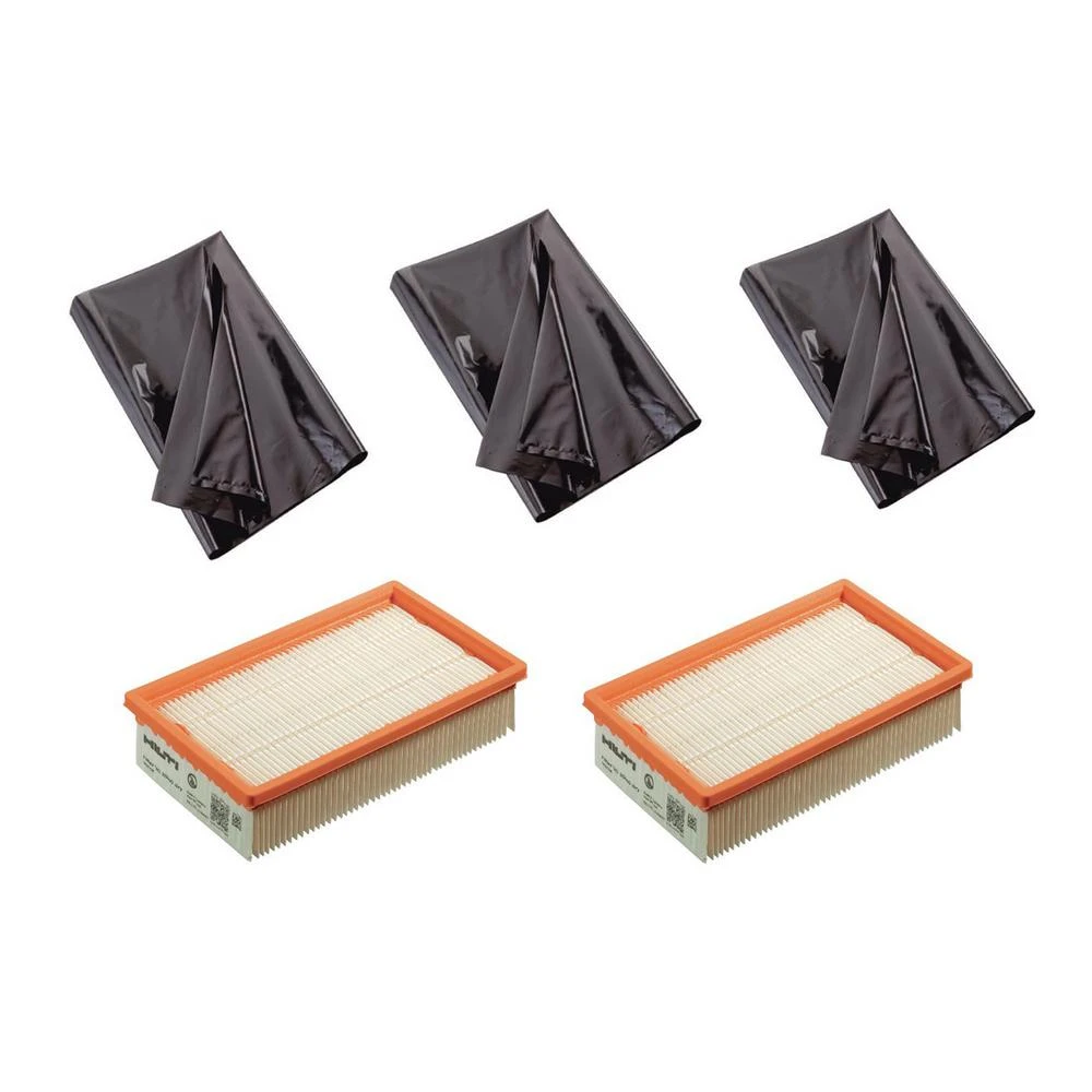 Hilti Standard Dry Maintenance Pack For VC 125-9 Vacuum With Standard Filters And Plastic Bags (17-Pieces) 3 Hilti Standard Dry Maintenance Pack For VC 125-9 Vacuum With Standard Filters And Plastic Bags (17-Pieces)