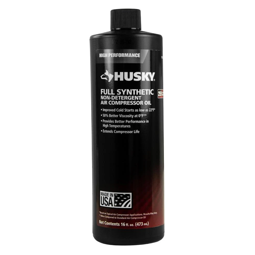 Husky 16 Oz. 100% Full Synthetic Compressor Oil 3 Husky 16 Oz. 100% Full Synthetic Compressor Oil