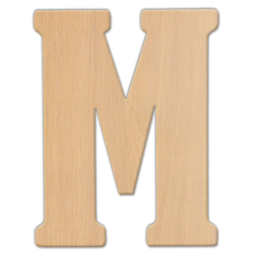 Jeff McWilliams Designs 15 In. Oversized Unfinished Wood Letter (M) 3 Jeff McWilliams Designs 15 In. Oversized Unfinished Wood Letter (M)