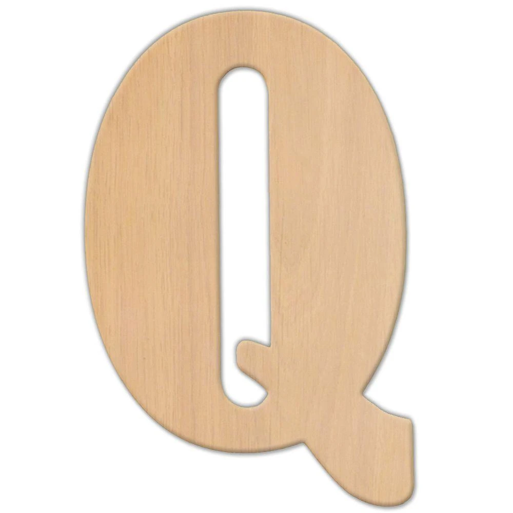 Jeff McWilliams Designs 15 In. Oversized Unfinished Wood Letter (Q) 3 Jeff McWilliams Designs 15 In. Oversized Unfinished Wood Letter (Q)
