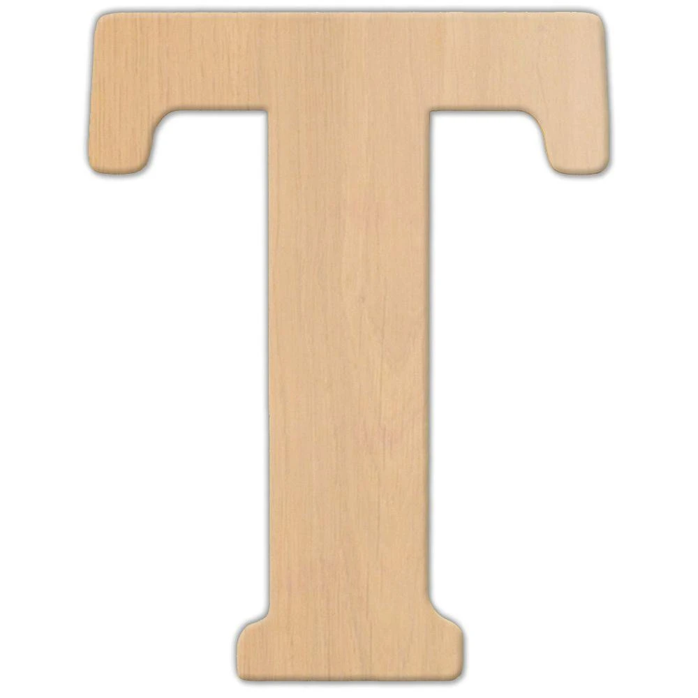 Jeff McWilliams Designs 15 In. Oversized Unfinished Wood Letter (T) 3 Jeff McWilliams Designs 15 In. Oversized Unfinished Wood Letter (T)