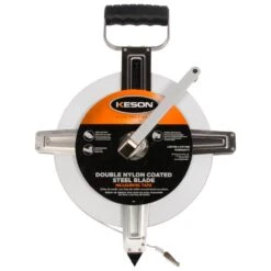Keson 300 Ft. Steel Open Reel Tape Measure, Stainless Steel Housing, Engineer’s