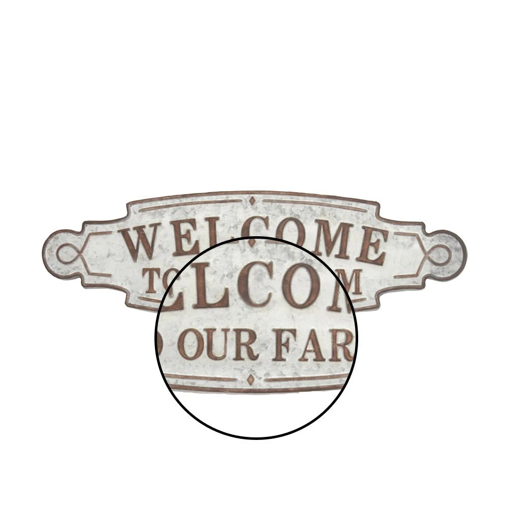 LITTON LANE 36 In. X 11 In. “Welcome To Our Farm” Metal Wall Sign 5 LITTON LANE 36 In. X 11 In. “Welcome To Our Farm” Metal Wall Sign - Image 3