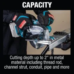 Makita 18V LXT Cordless 5-3/8 In. Metal Cutting Saw With Electric Brake & Chip Collector With Bonus 18V LXT Battery Pack 5.0Ah -Tool Discount Store makita circular saws xsc03z bl1850b 1f 1000