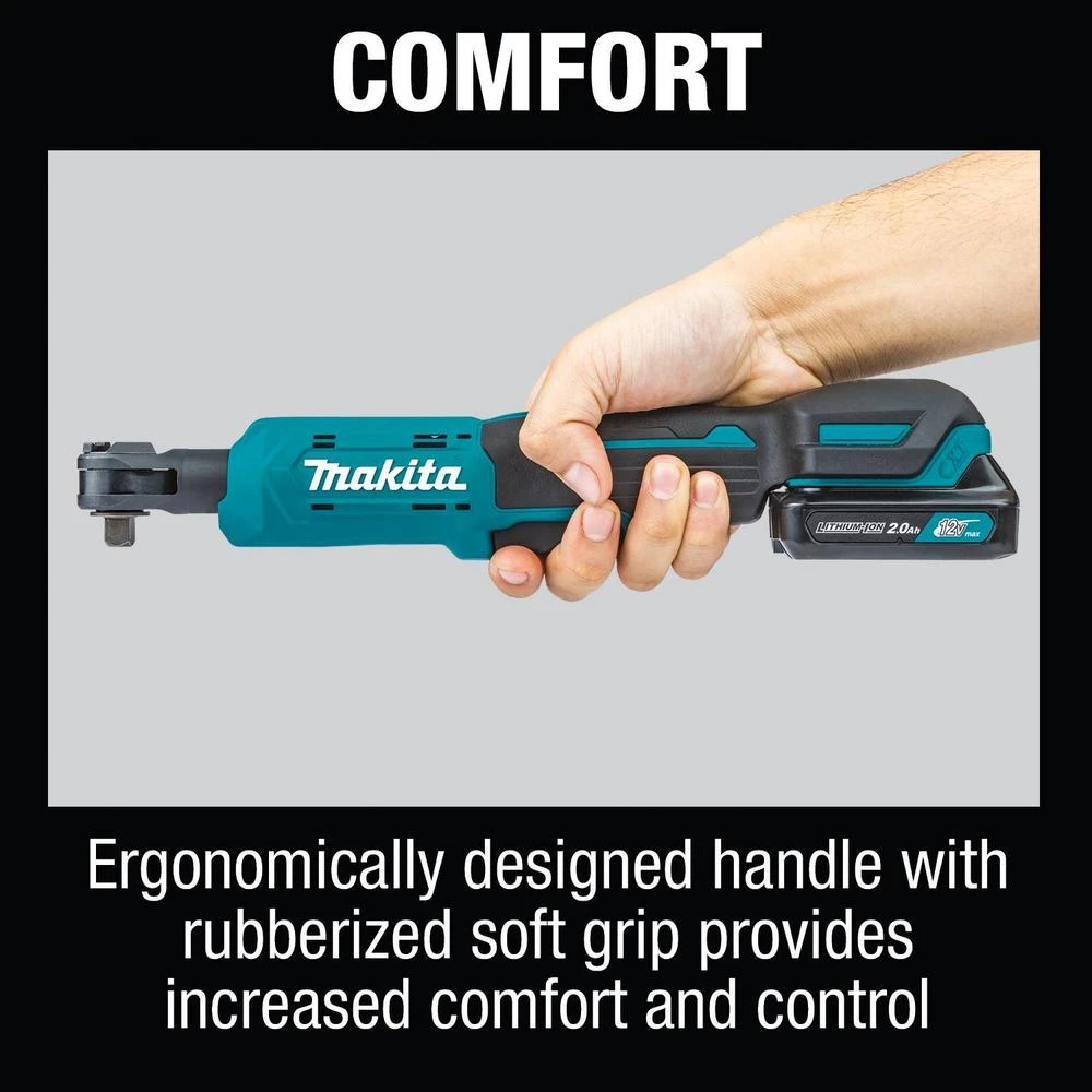 Makita 2.0 Ah 12-Volt MAX CXT 3/8 In./1/4 In. Sq. Drive Ratchet Kit With Bonus 12-Volt MAX CXT 1/4 In. Sq. Drive Impact Wrench 11 Makita 2.0 Ah 12-Volt MAX CXT 3/8 In./1/4 In. Sq. Drive Ratchet Kit With Bonus 12-Volt MAX CXT 1/4 In. Sq. Drive Impact Wrench - Image 9