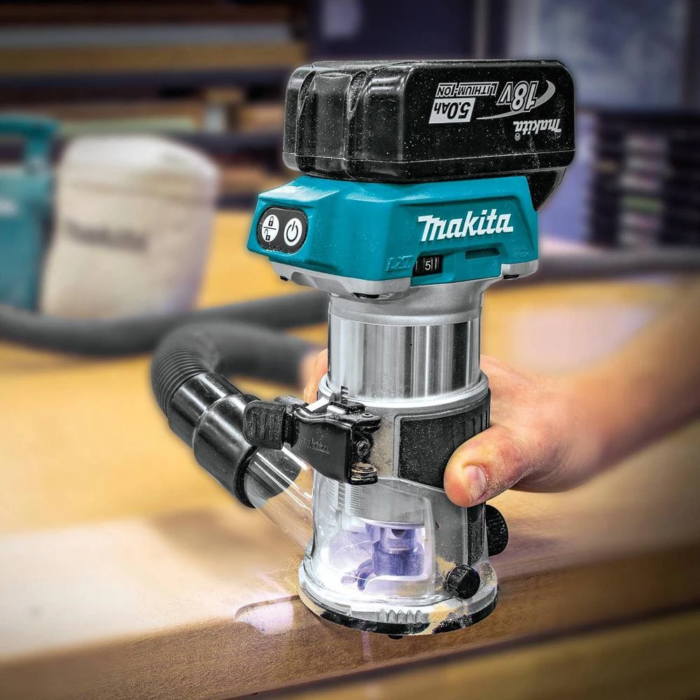 Makita 5.0 Ah 18-Volt LXT Lithium-Ion Brushless Cordless Compact Router Kit 14 Makita 5.0 Ah 18-Volt LXT Lithium-Ion Brushless Cordless Compact Router Kit - Image 12