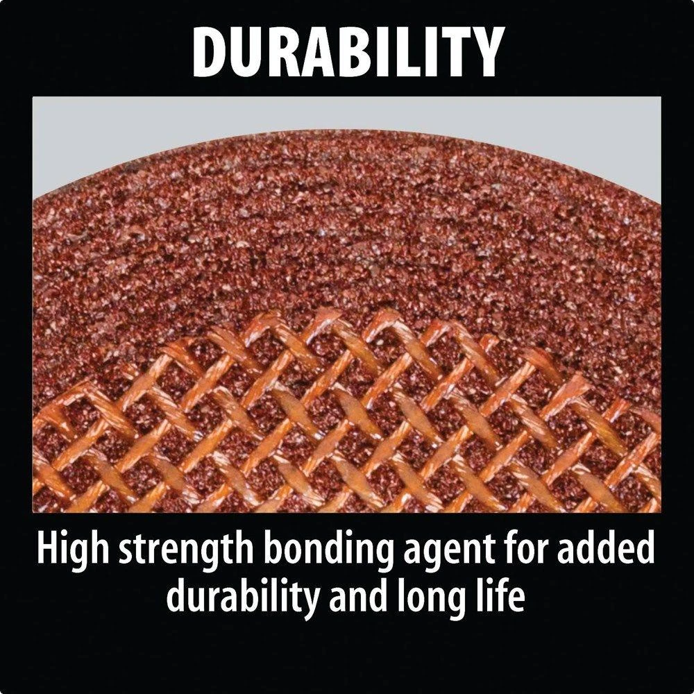 Makita 4-1/2 In. X 1/4 In. X 5/8 In. 36-Grit INOX Grinding Wheel (5-Pack) For Use With 4-1/2 In. Angle Grinders 6 Makita 4-1/2 In. X 1/4 In. X 5/8 In. 36-Grit INOX Grinding Wheel (5-Pack) For Use With 4-1/2 In. Angle Grinders - Image 4