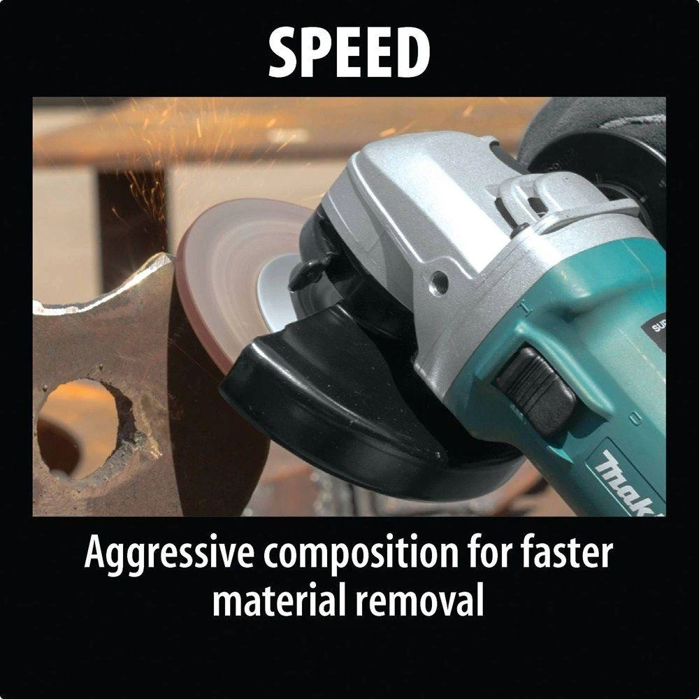 Makita 4-1/2 In. X 1/4 In. X 5/8 In. 36-Grit INOX Grinding Wheel (5-Pack) For Use With 4-1/2 In. Angle Grinders 7 Makita 4-1/2 In. X 1/4 In. X 5/8 In. 36-Grit INOX Grinding Wheel (5-Pack) For Use With 4-1/2 In. Angle Grinders - Image 5