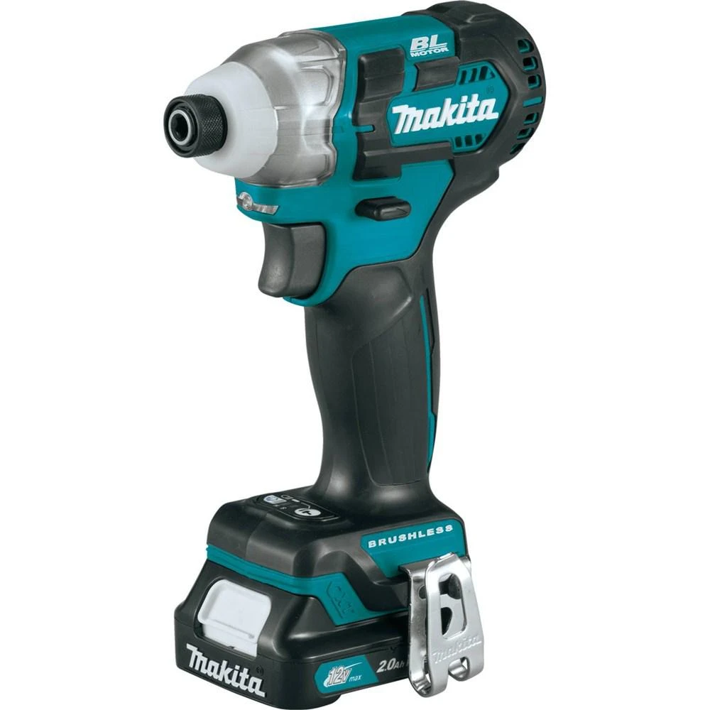 Makita 12-Volt MAX CXT Lithium-Ion Brushless 1/4 In. Cordless Impact Driver Kit With (2) Batteries 2.0Ah, Charger, Hard Case 5 Makita 12-Volt MAX CXT Lithium-Ion Brushless 1/4 In. Cordless Impact Driver Kit With (2) Batteries 2.0Ah, Charger, Hard Case - Image 3