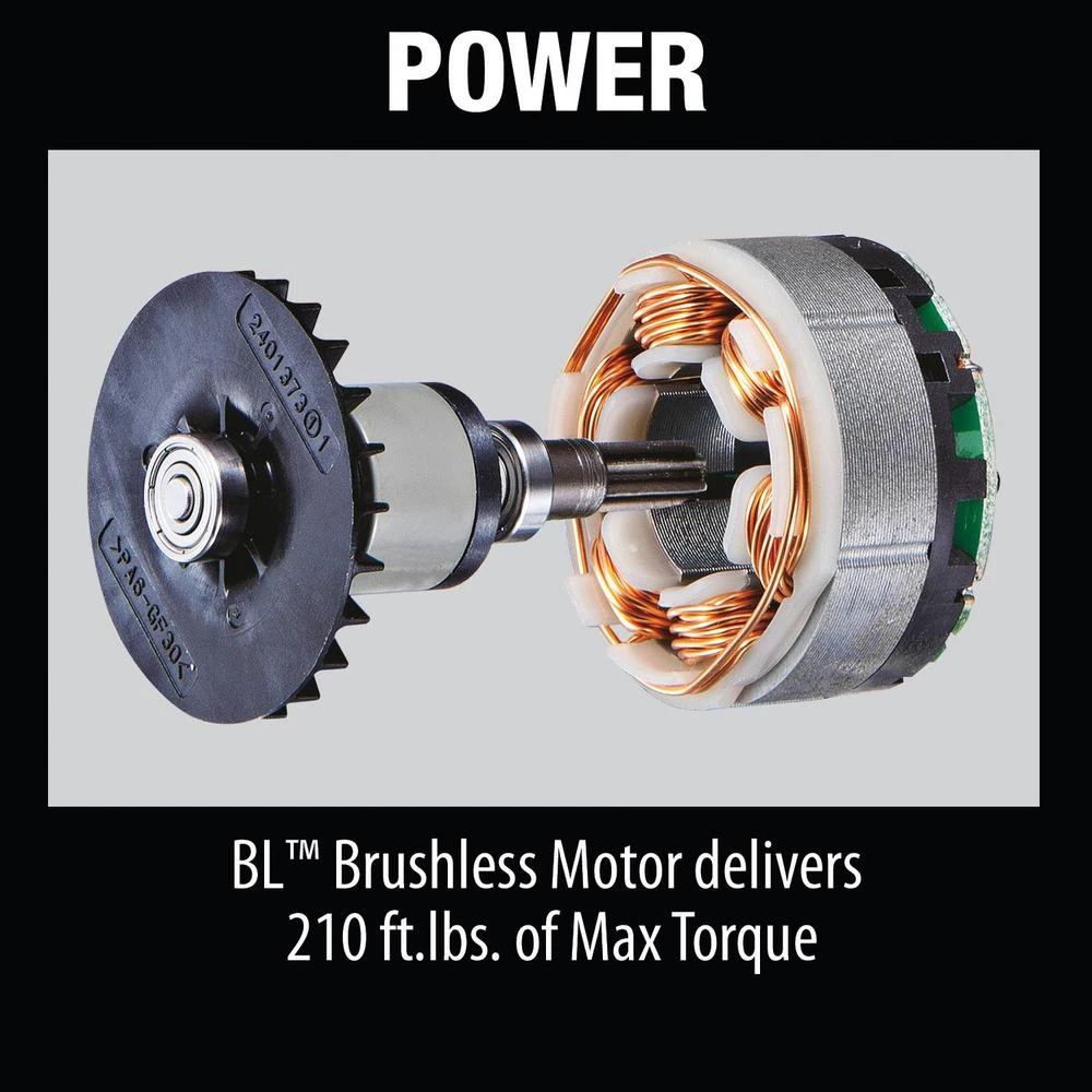 Makita 18-Volt LXT Lithium-Ion Compact Brushless Cordless 1/2 In. 3-Speed Impact Wrench Kit, 2.0Ah 11 Makita 18-Volt LXT Lithium-Ion Compact Brushless Cordless 1/2 In. 3-Speed Impact Wrench Kit, 2.0Ah - Image 9