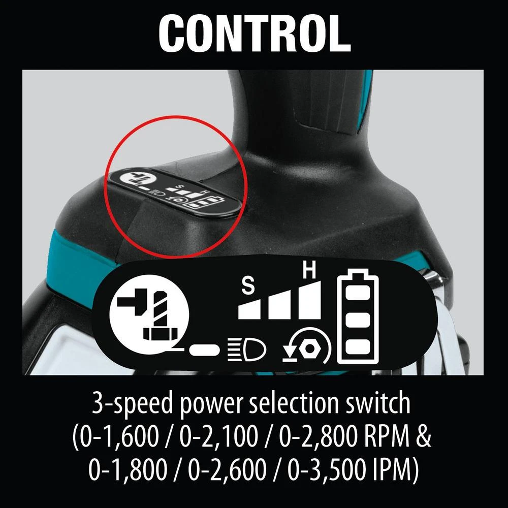 Makita 18- -Volt LXT Lithium-Ion Brushless Cordless XPT 3-Speed 1/2 In. Impact Wrench (Tool-Only) 10 Makita 18- -Volt LXT Lithium-Ion Brushless Cordless XPT 3-Speed 1/2 In. Impact Wrench (Tool-Only) - Image 8