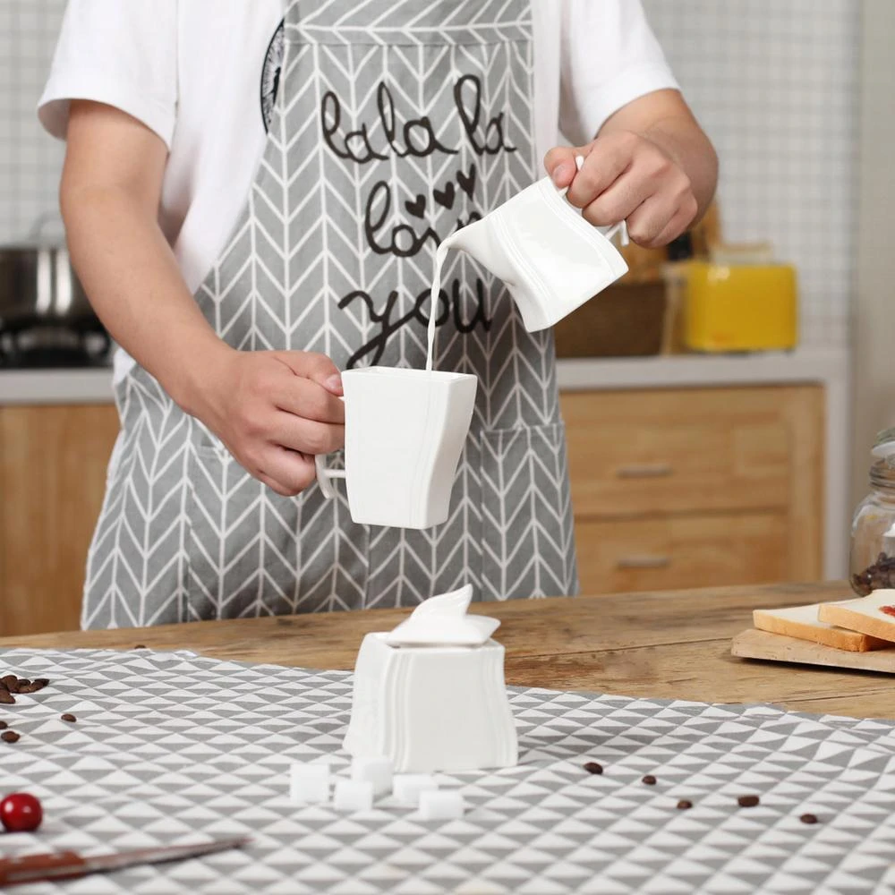 MALACASA 4.75-In White Porcelain Creamer Jug Sugar Jar (Set Of 2) 5 MALACASA 4.75-In White Porcelain Creamer Jug Sugar Jar (Set Of 2) - Image 3