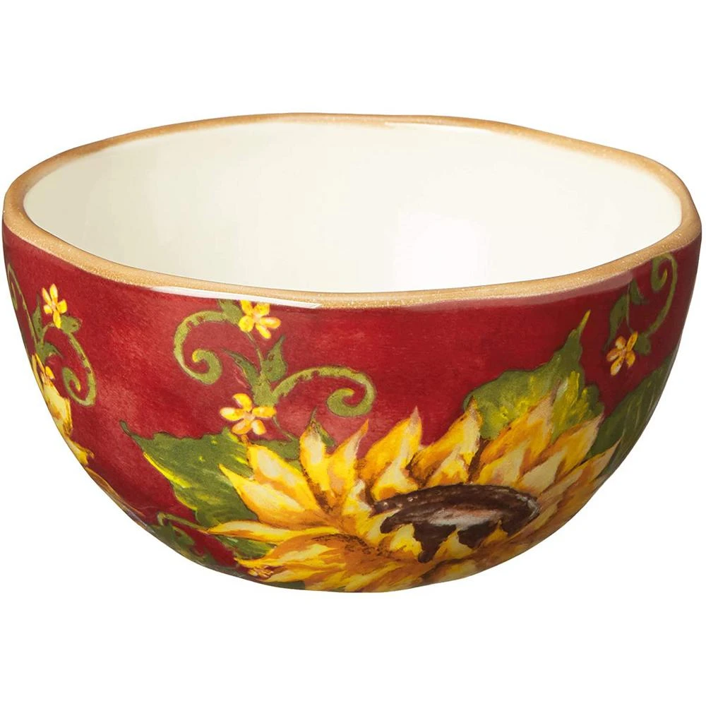 Certified International Sunset Sunflower 16-Piece Traditional Multi-color Ceramic Dinnerware Set (Service For 4) 7 Certified International Sunset Sunflower 16-Piece Traditional Multi-color Ceramic Dinnerware Set (Service For 4) - Image 5