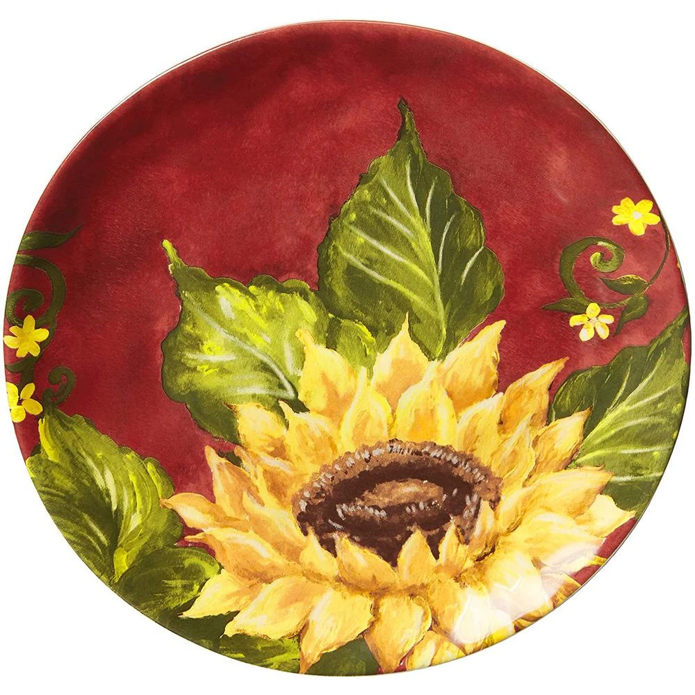 Certified International Sunset Sunflower 16-Piece Traditional Multi-color Ceramic Dinnerware Set (Service For 4) 5 Certified International Sunset Sunflower 16-Piece Traditional Multi-color Ceramic Dinnerware Set (Service For 4) - Image 3