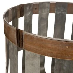 Glitzhome Farmhouse Slotted Galvanized Metal Storage Basket (Set Of 3) 12 Glitzhome Farmhouse Slotted Galvanized Metal Storage Basket (Set Of 3) -Tool Discount Store multi colored glitzhome storage baskets 1504202532 44 1000