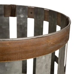 Glitzhome Farmhouse Slotted Galvanized Metal Storage Basket (Set Of 3) 10 Glitzhome Farmhouse Slotted Galvanized Metal Storage Basket (Set Of 3) -Tool Discount Store multi colored glitzhome storage baskets 1504202532 4f 1000