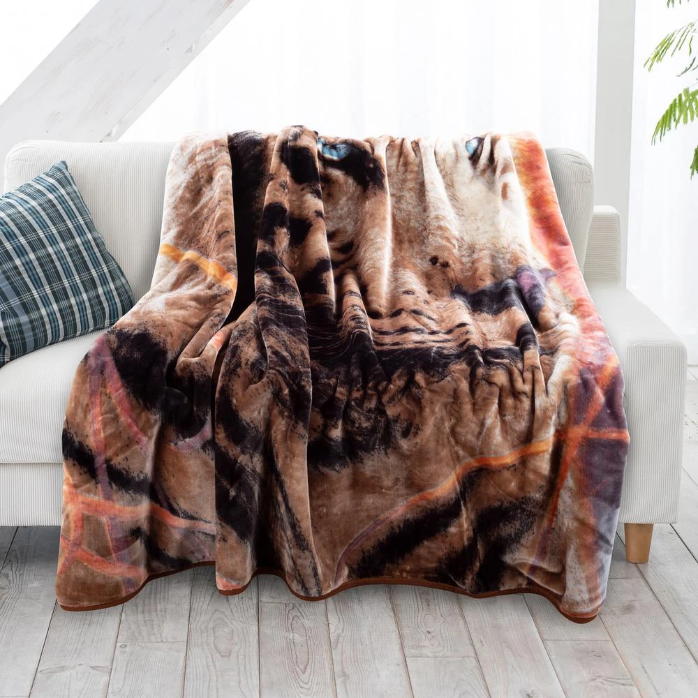 Lavish Home Multicolored Wildlife Throw Blanket 7 Lavish Home Multicolored Wildlife Throw Blanket - Image 5