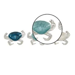 LITTON LANE Decorative Aluminum Crab-shaped Tray (3-Pack) -Tool Discount Store multi litton lane decorative trays 49652 4f 1000