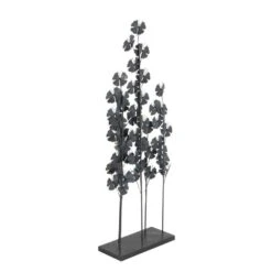 LITTON LANE Iron Metal Turquoise Ginkgo Leaves On Straight Stems Sculpture 13 LITTON LANE Iron Metal Turquoise Ginkgo Leaves On Straight Stems Sculpture -Tool Discount Store multi litton lane sculptures 74782 1f 1000