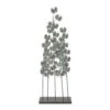 LITTON LANE Iron Metal Turquoise Ginkgo Leaves On Straight Stems Sculpture -Tool Discount Store multi litton lane sculptures 74782 64 1000