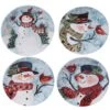 Certified International Watercolor Snowman 4-Piece Holiday Multicolored Earthenware 9 In. Dessert Plate Set (Service For 4) 2 Certified International Watercolor Snowman 4-Piece Holiday Multicolored Earthenware 9 In. Dessert Plate Set (Service For 4) -Tool Discount Store multicolored certified international dinnerware sets 41821set4 64 1000