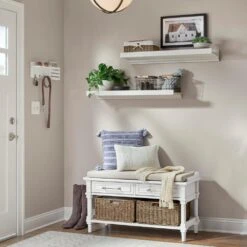 Vintiquewise 12 In. W X 6.5 In. D X 5.3 In. H Seagrass Shelf Basket Lined With White Lining 11 Vintiquewise 12 In. W X 6.5 In. D X 5.3 In. H Seagrass Shelf Basket Lined With White Lining -Tool Discount Store natural vintiquewise storage baskets qi003084 4f 1000