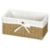 Vintiquewise 12 In. W X 6.5 In. D X 5.3 In. H Seagrass Shelf Basket Lined With White Lining 1 Vintiquewise 12 In. W X 6.5 In. D X 5.3 In. H Seagrass Shelf Basket Lined With White Lining -Tool Discount Store natural vintiquewise storage baskets qi003084 64 1000