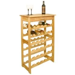 Catskill Craftsmen 36-Bottle Natural Wood Floor Wine Rack 7 Catskill Craftsmen 36-Bottle Natural Wood Floor Wine Rack -Tool Discount Store natural wood catskill craftsmen wine racks 7237 31 1000