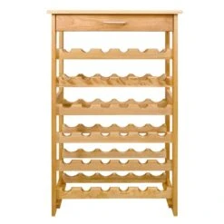 Catskill Craftsmen 36-Bottle Natural Wood Floor Wine Rack