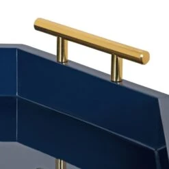 Kate And Laurel Lipton 18 In. X 3 In. X 18 In. Navy Blue Decorative Wall Shelf -Tool Discount Store navy blue kate and laurel decorative trays 217678 4f 1000