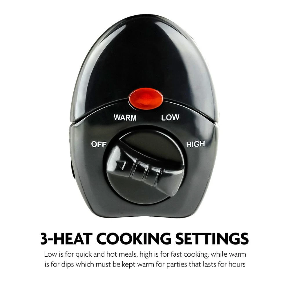 Ovente 3.7 Qt. Stainless Steel Electric Slow Cooker With Heat-Tempered Glass Lid, Adjustable Temperature Control, (SLO35ABR) 6 Ovente 3.7 Qt. Stainless Steel Electric Slow Cooker With Heat-Tempered Glass Lid, Adjustable Temperature Control, (SLO35ABR) - Image 4