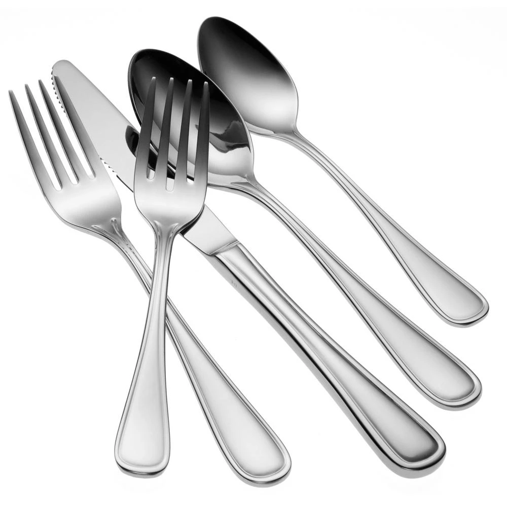 Oneida New Rim II 18/0 Stainless Steel Table Forks, European Size (Set Of 12) 4 Oneida New Rim II 18/0 Stainless Steel Table Forks, European Size (Set Of 12) - Image 2