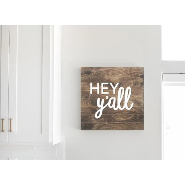 Petal Lane Hey Y’all Slat Board Brown/White Letters Memo Board 4 Petal Lane Hey Y’all Slat Board Brown/White Letters Memo Board - Image 2