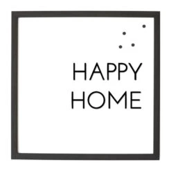 Petal Lane Happy Home With Raised Letters Magnet Board, Ebony Frame, Magnetic Memo Board