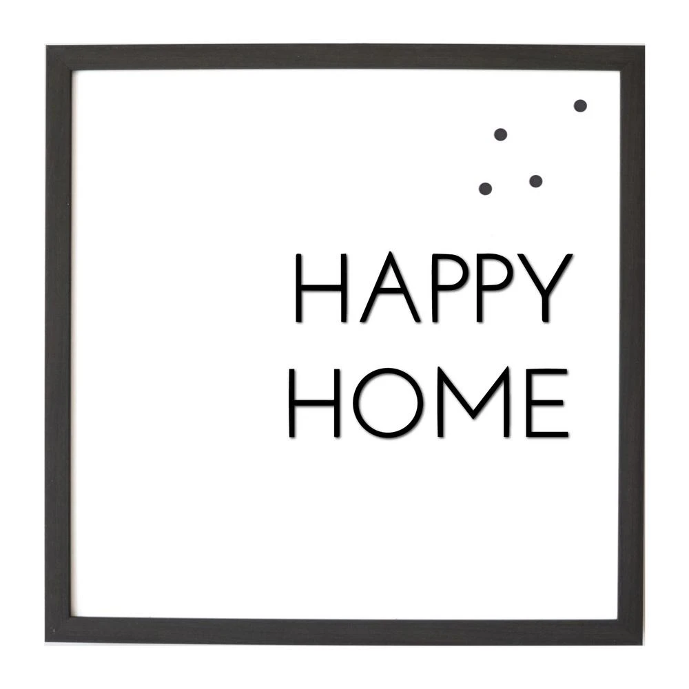 Petal Lane Happy Home With Raised Letters Magnet Board, Ebony Frame, Magnetic Memo Board 3 Petal Lane Happy Home With Raised Letters Magnet Board, Ebony Frame, Magnetic Memo Board