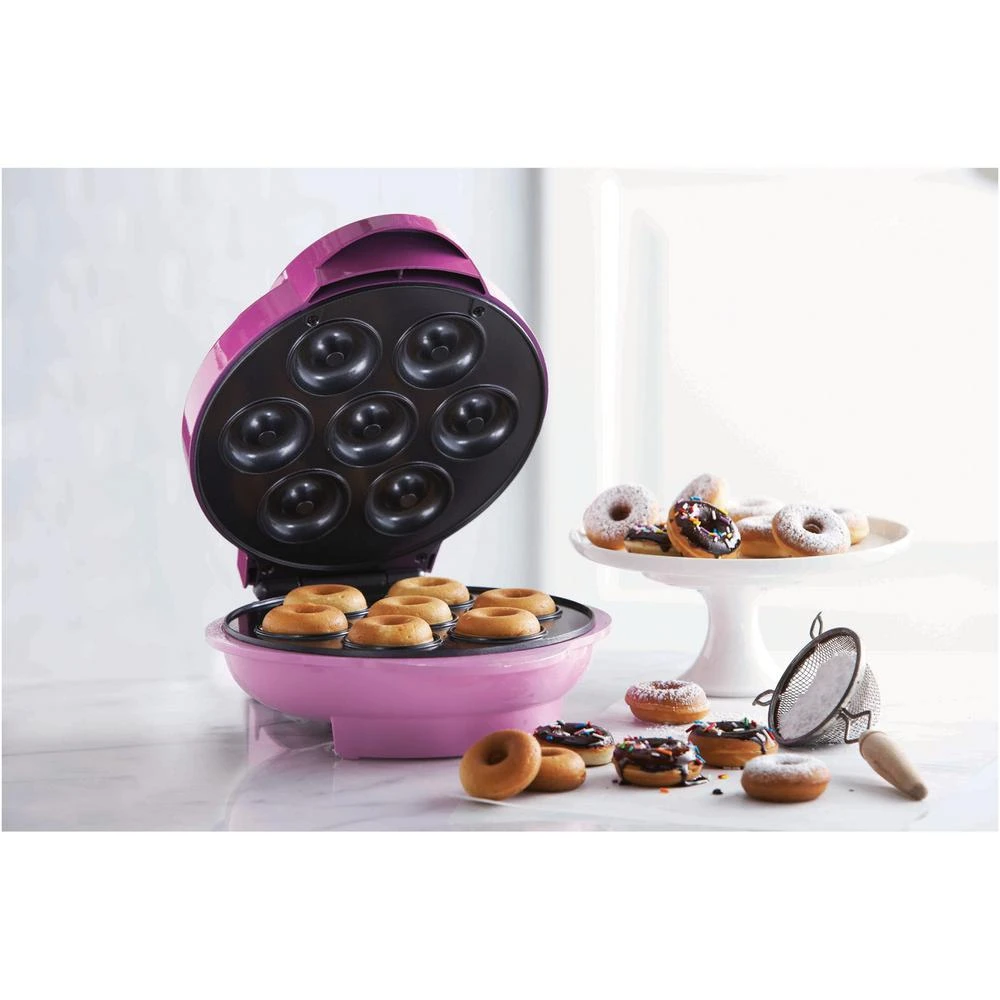 Brentwood Appliances 750 W Pink Electric Food Maker (Mini Donut Maker) Nonstick 6 Brentwood Appliances 750 W Pink Electric Food Maker (Mini Donut Maker) Nonstick - Image 4