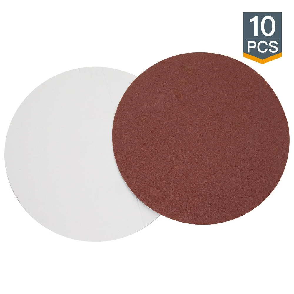 POWERTEC 12 In. 180 Grit PSA Aluminum Oxide Self Stick Sanding Disc (10-Pack) 4 POWERTEC 12 In. 180 Grit PSA Aluminum Oxide Self Stick Sanding Disc (10-Pack) - Image 2