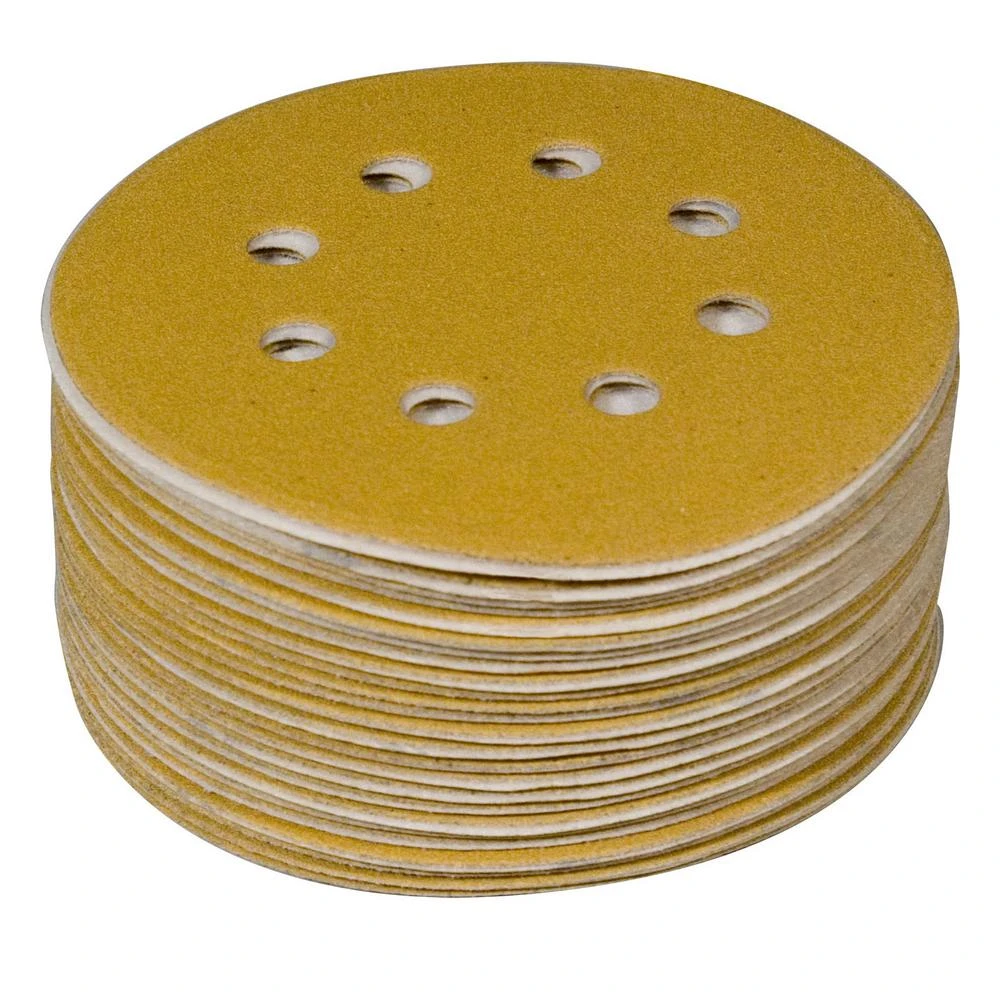 POWERTEC 5 In. A/O Hook And Loop 8-Hole Sanding Disc Assortment Grits In Gold (100-Pack) 3 POWERTEC 5 In. A/O Hook And Loop 8-Hole Sanding Disc Assortment Grits In Gold (100-Pack)
