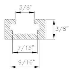 POWERTEC 24 In. Double-Cut Profile Universal T-Track With Predrilled Mounting Holes (4-Pack) -Tool Discount Store powertec saw tracks 71371 4f 1000