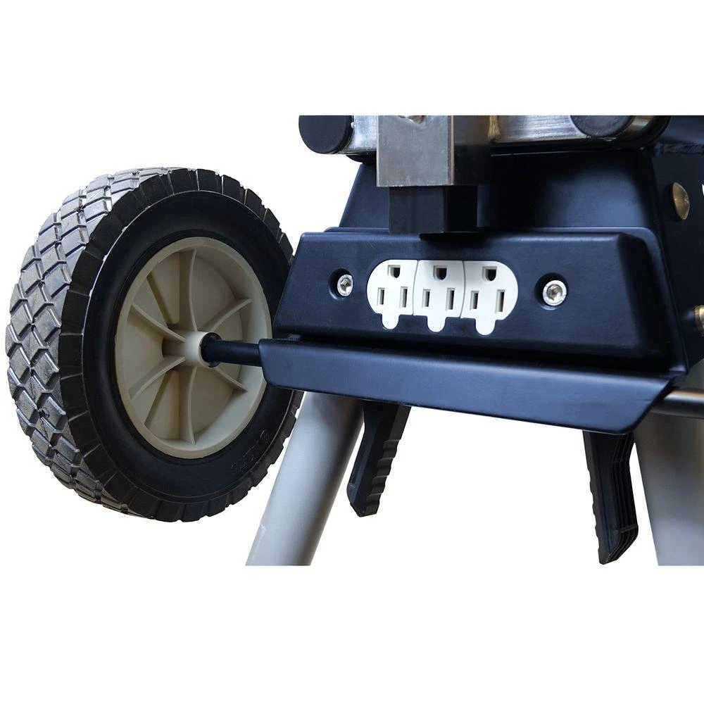 POWERTEC Deluxe Miter Saw Stand With Wheels And 110-Volt Power Outlet 4 POWERTEC Deluxe Miter Saw Stand With Wheels And 110-Volt Power Outlet - Image 2