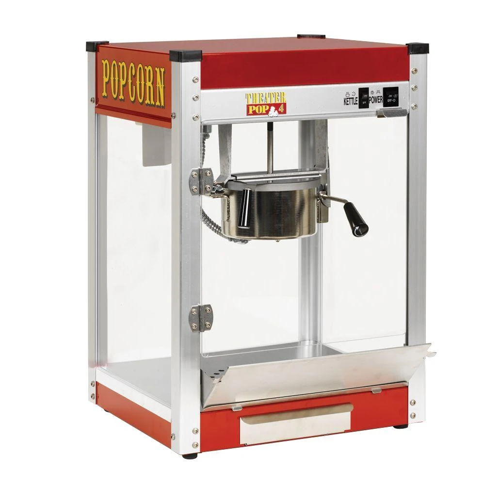 Paragon Theater Pop 4 Oz. Red Stainless Steel Countertop Popcorn Machine 3 Paragon Theater Pop 4 Oz. Red Stainless Steel Countertop Popcorn Machine