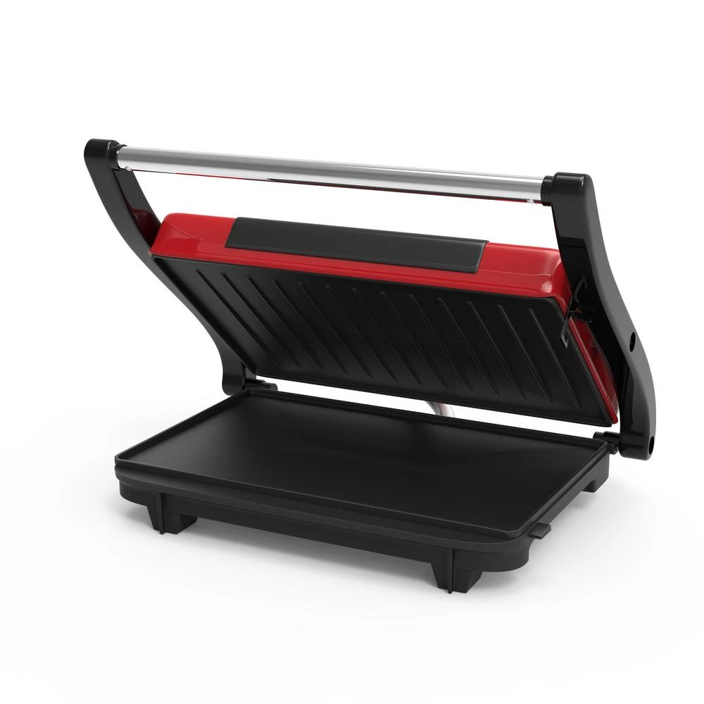 Chef Buddy 760 W Red Non-Stick Panini Press 4 Chef Buddy 760 W Red Non-Stick Panini Press - Image 2